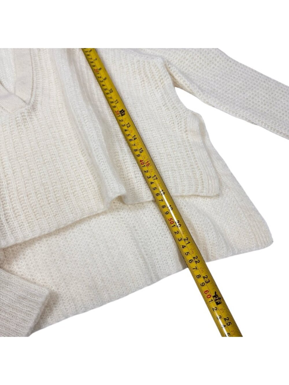 Oversized Alpaca Wool Blend Polo Sweater M Minimalist Boxy - Picture 10 of 11